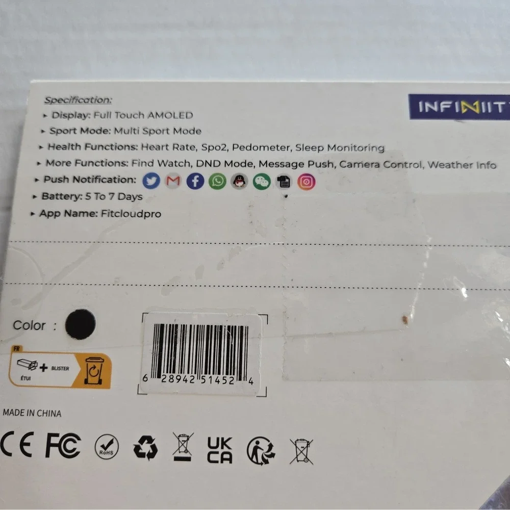 Infinity NX10  Smart Watch.Android,IOS. BP,HR,Steps,Bluetooth,Messages,MUCH MORE